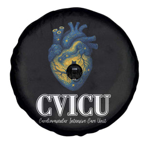 CVICU Nurse Cat Starry Night Spare Tire Cover Cardiovascular Intensive Care Unit TS14 Print Your Wear