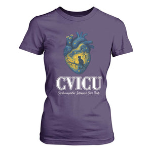 CVICU Nurse Cat Starry Night T Shirt For Women Cardiovascular Intensive Care Unit TS14 Purple Print Your Wear