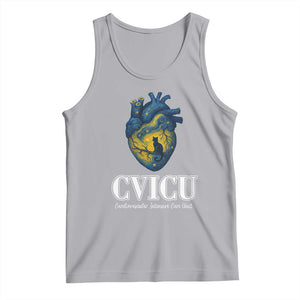 CVICU Nurse Cat Starry Night Tank Top Cardiovascular Intensive Care Unit TS14 Athletic Heather Print Your Wear