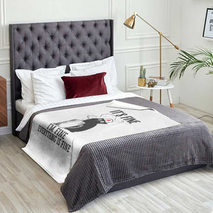 Funny Cat Nurse Throw Blanket It Is Fine I Am Fine Everything Is Fine TS14 Print Your Wear