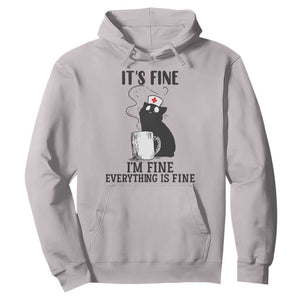 Funny Cat Nurse Hoodie It Is Fine I Am Fine Everything Is Fine TS14 Ice Gray Print Your Wear