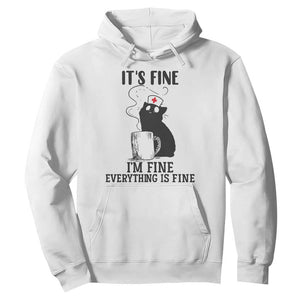 Funny Cat Nurse Hoodie It Is Fine I Am Fine Everything Is Fine TS14 White Print Your Wear