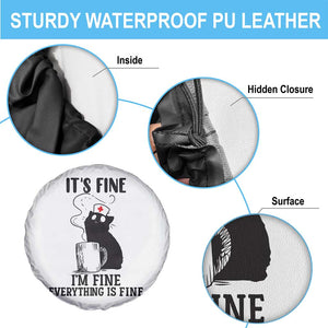 Funny Cat Nurse Spare Tire Cover It Is Fine I Am Fine Everything Is Fine TS14 Print Your Wear