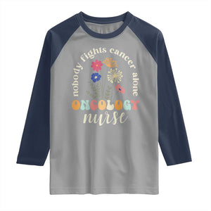 Funny Oncology Nurse Raglan Shirt Squad Oncology Medical Assistant TS14 Sport Gray Navy Print Your Wear