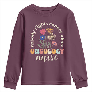 Funny Oncology Nurse Youth Sweatshirt Squad Oncology Medical Assistant TS14 Maroon Print Your Wear