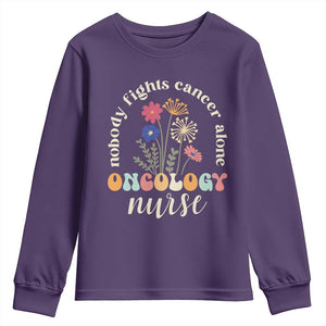 Funny Oncology Nurse Youth Sweatshirt Squad Oncology Medical Assistant TS14 Purple Print Your Wear