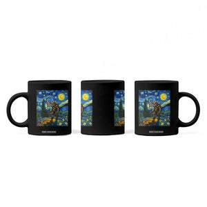 Bigfoot Racing Coffee Mug Sasquatch Checkered Flag Starry Night Van Gogh TS14 Print Your Wear