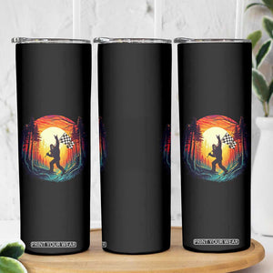 Bigfoot Racing Skinny Tumbler Sasquatch Checkered Flag TS14 Print Your Wear