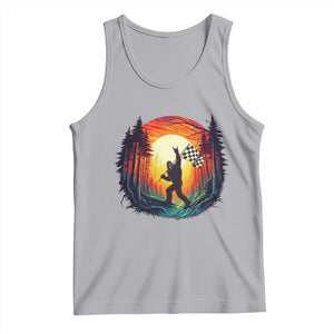 Bigfoot Racing Tank Top Sasquatch Checkered Flag TS14 Athletic Heather Print Your Wear