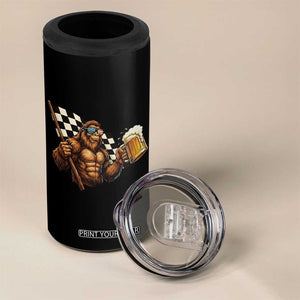 Funny Bigfoot 4 in 1 Can Cooler Tumbler Sasquatch Drinking Beer Racing Car TS14 Print Your Wear