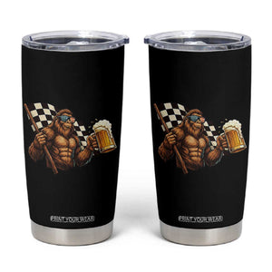 Funny Bigfoot Tumbler Cup Sasquatch Drinking Beer Racing Car TS14 Black Print Your Wear
