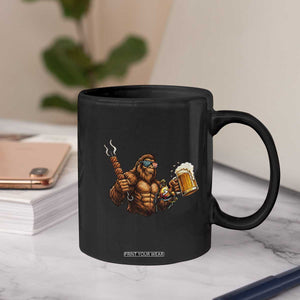 Funny Bigfoot BBQ Party Coffee Mug Sasquatch Drinking Beer Celebrate Championship TS14 Print Your Wear