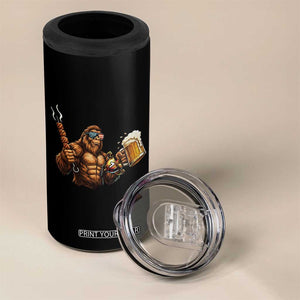 Funny Bigfoot BBQ Party 4 in 1 Can Cooler Tumbler Sasquatch Drinking Beer Celebrate Championship TS14 Print Your Wear
