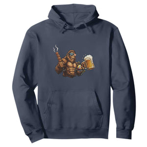 Funny Bigfoot BBQ Party Hoodie Sasquatch Drinking Beer Celebrate Championship TS14 Navy Print Your Wear