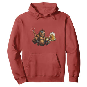 Funny Bigfoot BBQ Party Hoodie Sasquatch Drinking Beer Celebrate Championship TS14 Red Print Your Wear