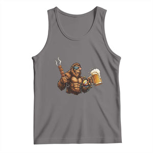 Funny Bigfoot BBQ Party Tank Top Sasquatch Drinking Beer Celebrate Championship TS14 Deep Heather Print Your Wear
