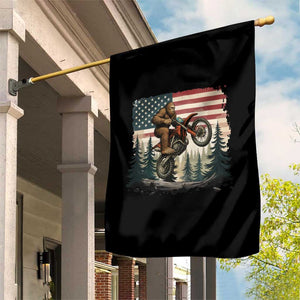 Bigfoot Dirt Bike Garden Flag Patriotic Sasquatch American Flag TS14 Print Your Wear