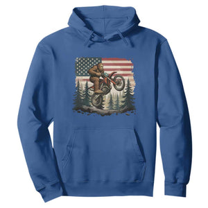 Bigfoot Dirt Bike Hoodie Patriotic Sasquatch American Flag TS14 Royal Blue Print Your Wear