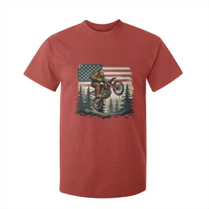 Bigfoot Dirt Bike T Shirt For Kid Patriotic Sasquatch American Flag TS14 Red Print Your Wear