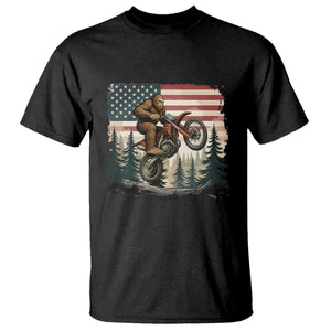 Bigfoot Dirt Bike T Shirt Patriotic Sasquatch American Flag TS14 Black Print Your Wear