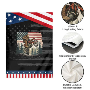 Bigfoot Dirt Bike Garden Flag Patriotic Sasquatch American Flag TS14 Print Your Wear