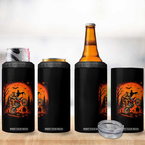 Bigfoot Dirt Bike 4 in 1 Can Cooler Tumbler Sasquatch Halloween Creepy Biker TS14 Print Your Wear