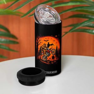 Bigfoot Dirt Bike 4 in 1 Can Cooler Tumbler Sasquatch Halloween Creepy Biker TS14 Print Your Wear