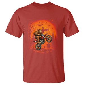 Bigfoot Dirt Bike T Shirt Sasquatch Halloween Creepy Biker TS14 Red Print Your Wear