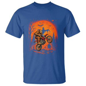 Bigfoot Dirt Bike T Shirt Sasquatch Halloween Creepy Biker TS14 Royal Blue Print Your Wear