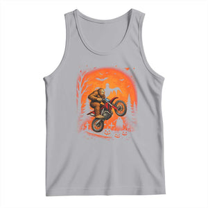 Bigfoot Dirt Bike Tank Top Sasquatch Halloween Creepy Biker TS14 Athletic Heather Print Your Wear