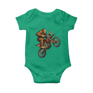 Bigfoot Dirt Bike Baby Onesie Motocross Sasquatch Rock On Hand TS14 Irish Green Print Your Wear