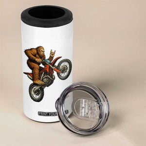 Bigfoot Dirt Bike 4 in 1 Can Cooler Tumbler Motocross Sasquatch Rock On Hand TS14 Print Your Wear