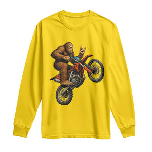 Bigfoot Dirt Bike Long Sleeve Shirt Motocross Sasquatch Rock On Hand TS14 Daisy Print Your Wear