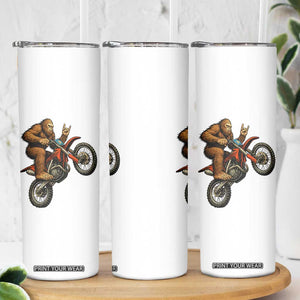 Bigfoot Dirt Bike Skinny Tumbler Motocross Sasquatch Rock On Hand TS14 Print Your Wear