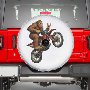 Bigfoot Dirt Bike Spare Tire Cover Motocross Sasquatch Rock On Hand TS14 White Print Your Wear