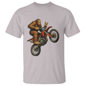Bigfoot Dirt Bike T Shirt Motocross Sasquatch Rock On Hand TS14 Ice Gray Print Your Wear