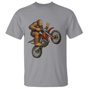 Bigfoot Dirt Bike T Shirt Motocross Sasquatch Rock On Hand TS14 Sport Gray Print Your Wear