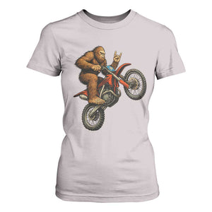 Bigfoot Dirt Bike T Shirt For Women Motocross Sasquatch Rock On Hand TS14 Ice Gray Print Your Wear
