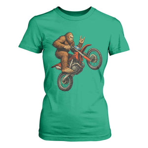 Bigfoot Dirt Bike T Shirt For Women Motocross Sasquatch Rock On Hand TS14 Irish Green Print Your Wear