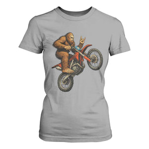 Bigfoot Dirt Bike T Shirt For Women Motocross Sasquatch Rock On Hand TS14 Sport Gray Print Your Wear