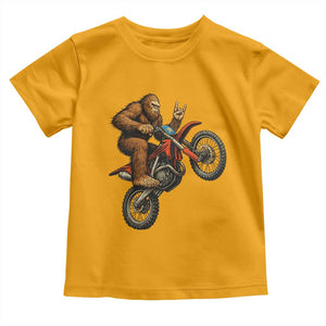 Bigfoot Dirt Bike Toddler T Shirt Motocross Sasquatch Rock On Hand TS14 Gold Print Your Wear