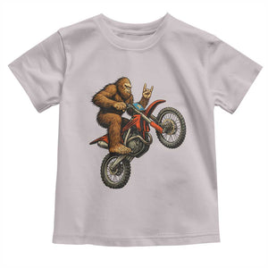 Bigfoot Dirt Bike Toddler T Shirt Motocross Sasquatch Rock On Hand TS14 Ice Gray Print Your Wear