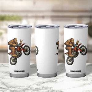 Bigfoot Dirt Bike Tumbler Cup Motocross Sasquatch Rock On Hand TS14 Print Your Wear
