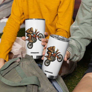 Bigfoot Dirt Bike Tumbler Cup Motocross Sasquatch Rock On Hand TS14 Print Your Wear