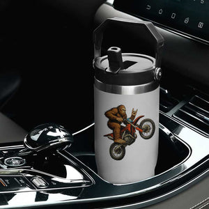 Bigfoot Dirt Bike Flip Straw Tumbler Motocross Sasquatch Rock On Hand TS14 Print Your Wear