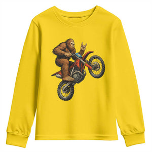 Bigfoot Dirt Bike Youth Sweatshirt Motocross Sasquatch Rock On Hand TS14 Daisy Print Your Wear
