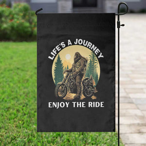 Motorcycle Bigfoot Sasquatch Garden Flag Life Is A Journey Enjoy The Ride TS14 Print Your Wear