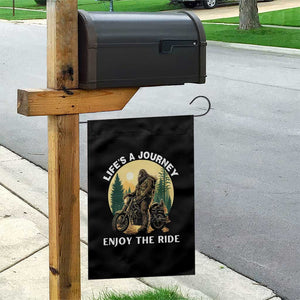 Motorcycle Bigfoot Sasquatch Garden Flag Life Is A Journey Enjoy The Ride TS14 Print Your Wear