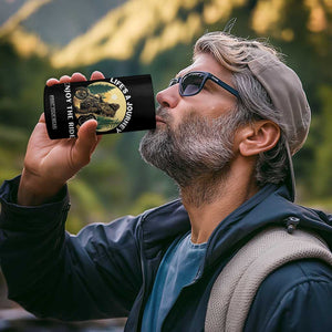 Motorcycle Bigfoot Sasquatch 4 in 1 Can Cooler Tumbler Life Is A Journey Enjoy The Ride TS14 Print Your Wear