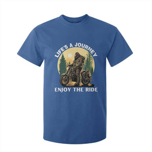 Motorcycle Bigfoot Sasquatch T Shirt For Kid Life Is A Journey Enjoy The Ride TS14 Royal Blue Print Your Wear
